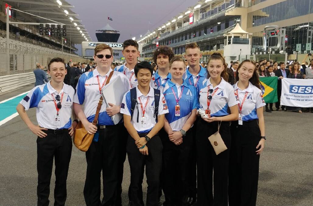 AMONG THE BEST: Team Ascension - comprising students from Mount View High School and Penrith Christian College - placed fifth at the F1 In Schools World Finals in Abu Dhabi.