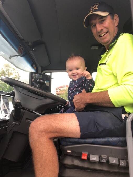FAMILY: Alan Bailey, pictured in his truck with granddaughter Charlotte in 2018. 
