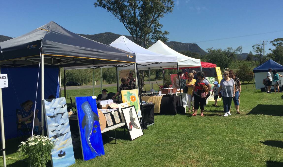BEAUTIFUL DAY: The art fair utilised the grounds of Pokolbin Hall for a COVID-safe event.
