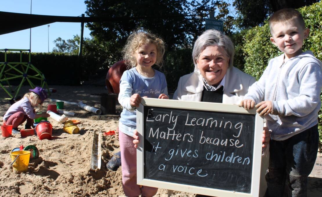 MEMORIES: Meryl Swanson visited Kurri Kurri Preschool - which she attended as a child - during Early Learning Matters Week last week.