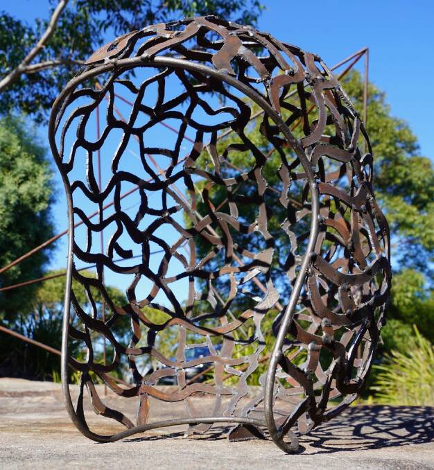 Stephen Coburn's 'Don't lose your grip' is one of 155 works selected for the Wollombi Valley Sculpture Festival, which opens Saturday.