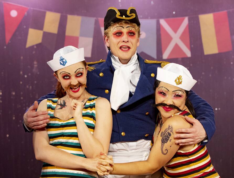 HI-JINKS ON THE HIGH SEAS: Hayes Theatre Co's gender-bending version of HMS Pinafore will appear at Cessnock Performing Arts Centre on Saturday night.