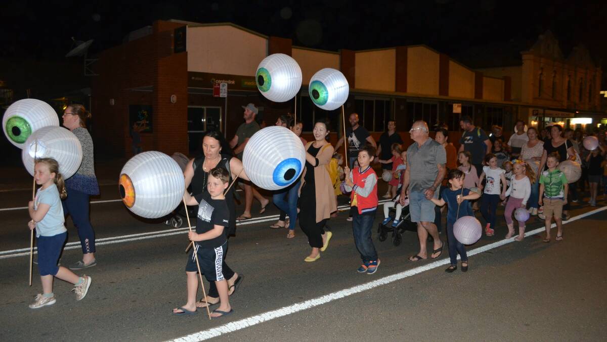 SPECTACLE: The lantern parade makes its way down Vincent Street during the 2019 Spring Awakening festival. Picture: Krystal Sellars