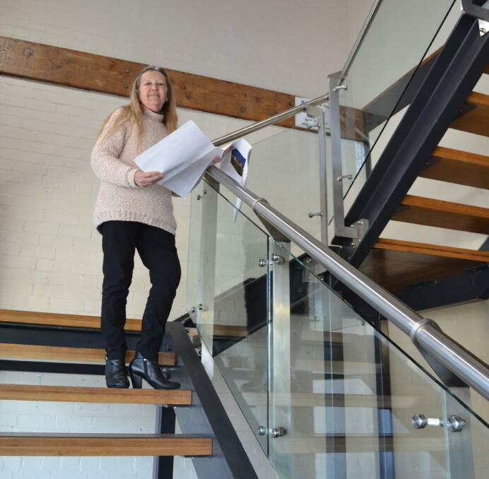 AIMING HIGH: Cessnock Performing Arts Centre's curator of performing and creative arts, Vicki Sienczuk looks over the plans for the proposed art gallery.