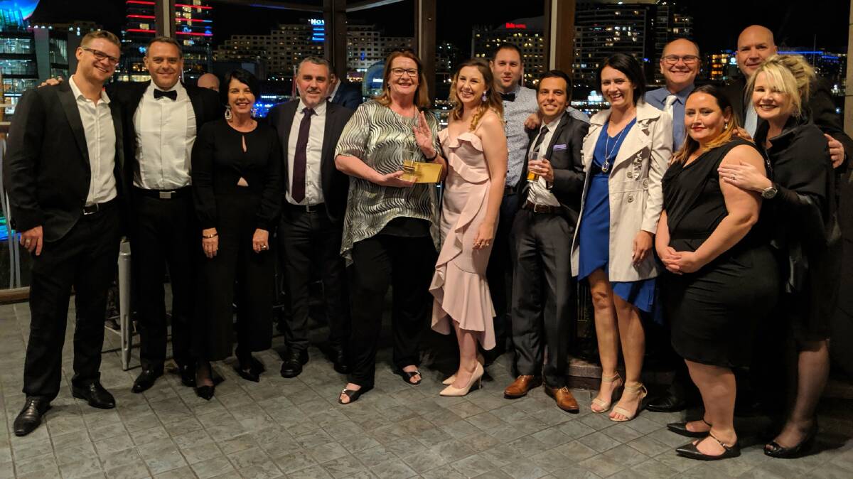 TEAM: Mount View High School staff celebrate the win at the Australian Education Awards on August 16.