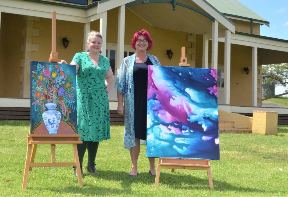 SHOWCASE: Hunter Valley Art Fair organisers Suellyn Connolly and Kim Lundy are looking forward to the event at Pokolbin Hall this weekend.