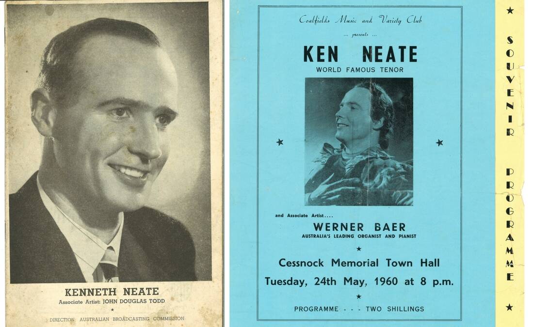 Kenneth Neate was born in Cessnock in 1914, and went on to become an internationally-renowned opera and concert singer.