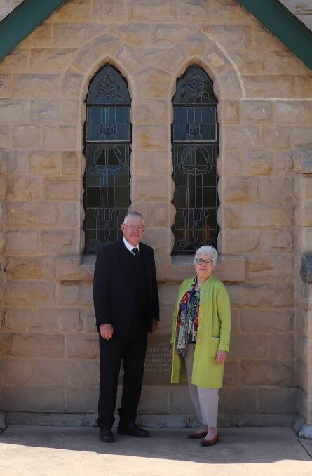 CONCERNS: Cessnock mayor Bob Pynsent and meeting convener Barbara McPhee at Christ Church Mount Vincent.