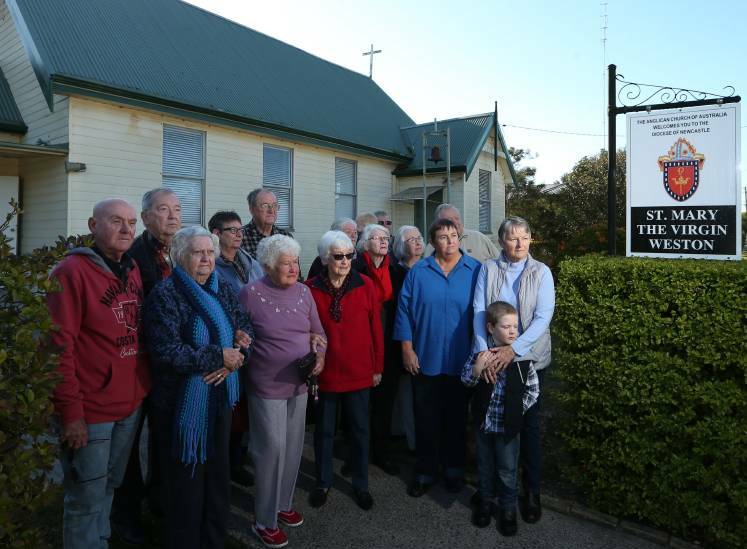 DEVELOPING A PLAN: Mount Vincent, Kurri Kurri and Weston parishioners at St Mary's Anglican Church, Weston, one of a number of churches the Anglican Diocese of Newcastle has proposed be sold. Picture: Simone De Peak