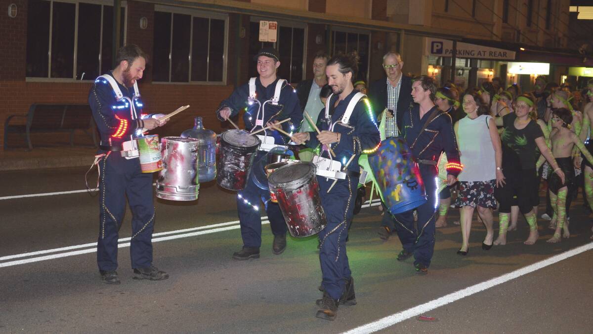 POPULAR EVENT: Junkyard Beats joined the fun and took part in the Spring Awakening festival lantern parade on September 6.