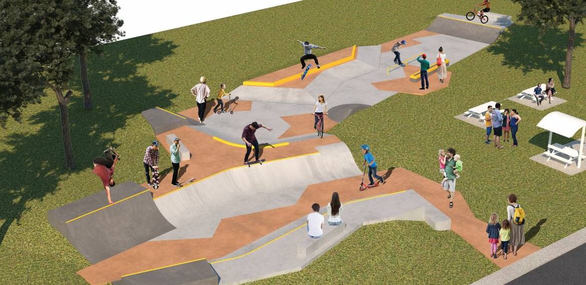 VISION: An artist's impression of the Millfield skate park.