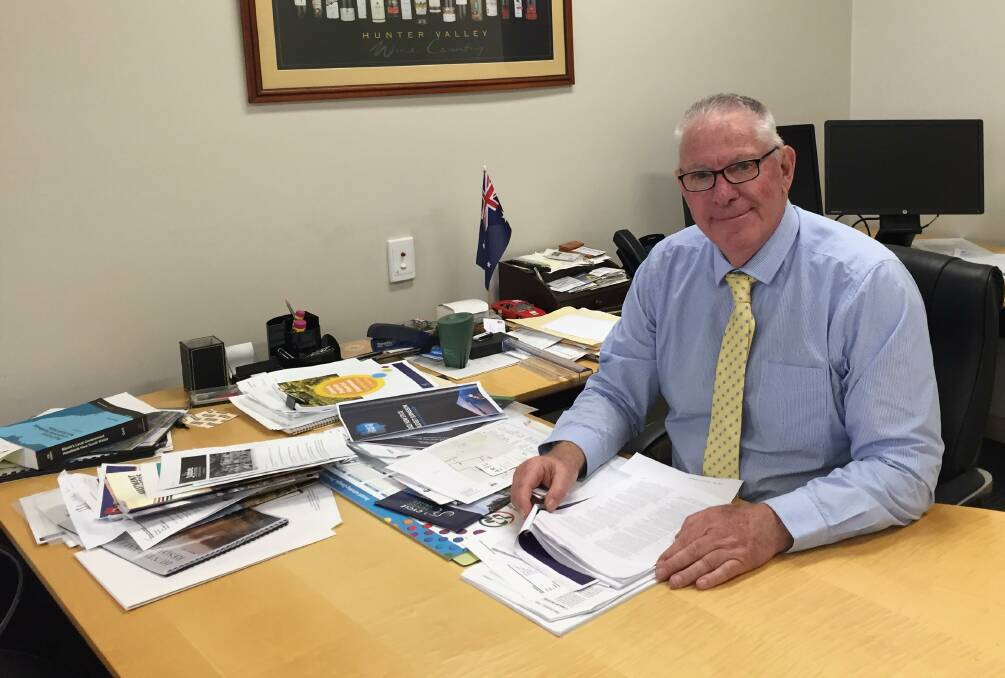 CALLING TIME: Cessnock mayor Bob Pynsent, pictured in June after he announced his retirement.