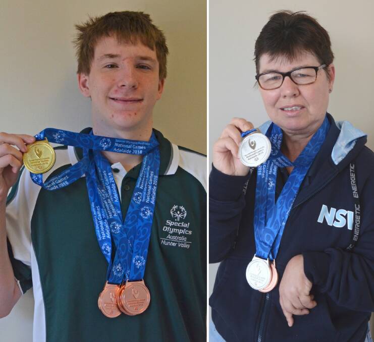 ACHIEVERS: Cessnock duo Joseph Smith and Mary Marks won seven medals between them at the Special Olympics Australia National Games.