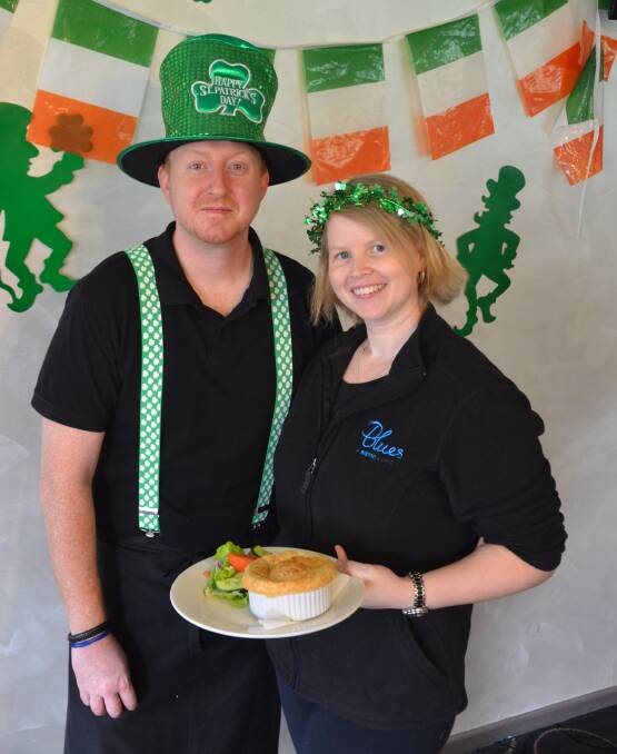 IRISH SPIRIT: Blue's Bistro owners Eamon and Kaycee Conboy are gearing up for St Patrick's Day on March 17. Picture: Krystal Sellars