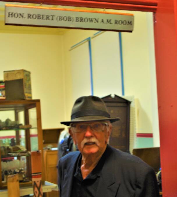 HONOUR: A room at the new Sir Edgeworth David Memorial Museum has been named after Bob Brown AM, who founded the museum at Kurri Kurri High School in 1971.