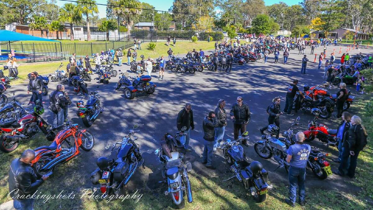 GREAT DAY: The Ticnic Ride made a stop at the Tourette Syndrome Association of Australia annual camp at Myuna Bay Sport and Recreation Centre. Picture: Peter Taylor, Crackingshots Photography