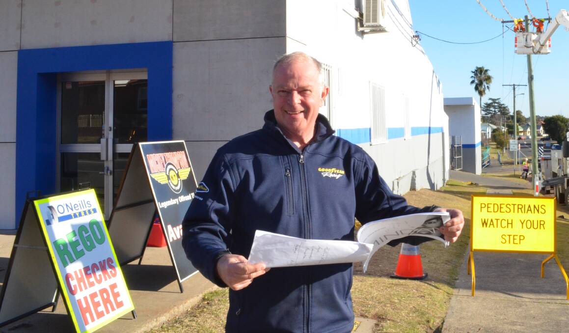 UPGRADE: O'Neill's Tyres proprietor Mark O'Neill looks over the business's renovation plans.