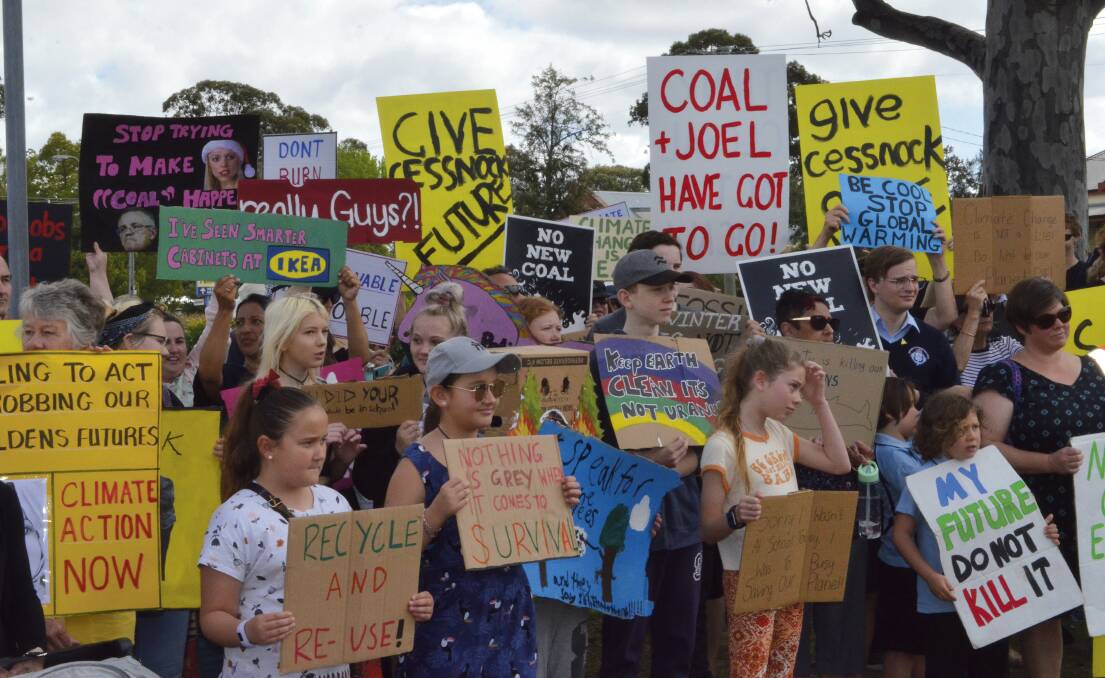 About 200 people attended the School Strike 4 Climate in Cessnock on September 20. Picture: Krystal Sellars