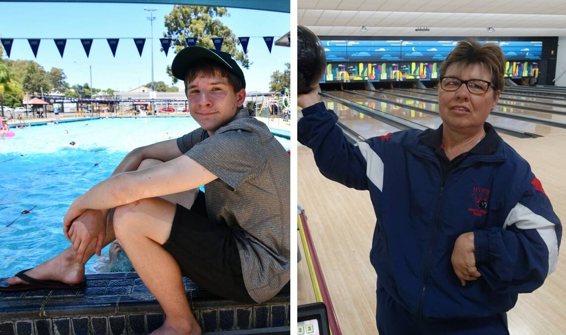 REP HONOURS: Cessnock's Joseph Smith (left) will swim for the NSW team at the Special Olympics national games, while Mary Marks (right), also of Cessnock, will compete in ten pin bowls. Pictures: Michael Hartshorn