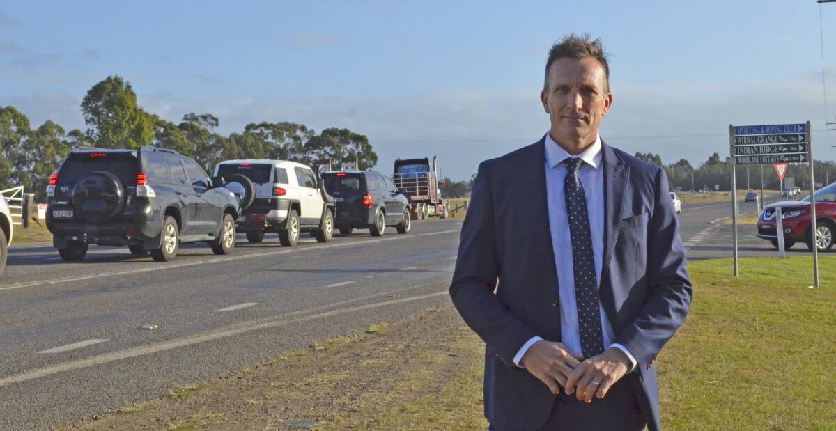 UPGRADE NEEDED: St Philip's Christian College Cessnock principal Darren Cox outside the school on Wine Country Drive on Monday morning. Picture: Krystal Sellars
