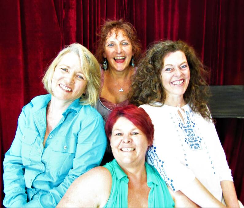 TALENTED: Micaela Elphick, Cath Patterson, Annette Rowlison and Nicky West make up the cast of Bombshells, soon to appear at Wollombi's Harp of Erin Theatre.