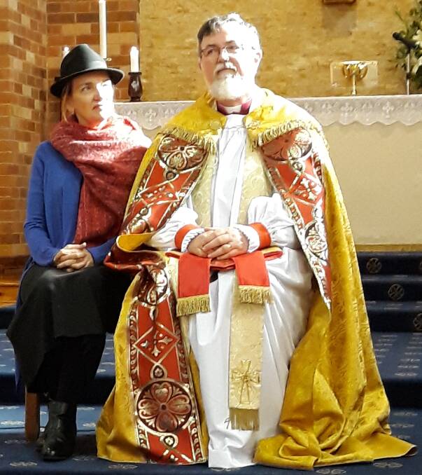 GUESTS: Bishop Donald Kirk and his wife Camryn, pictured at his installation in Griffith Cathedral last June, will return to Mount Vincent on November 24.