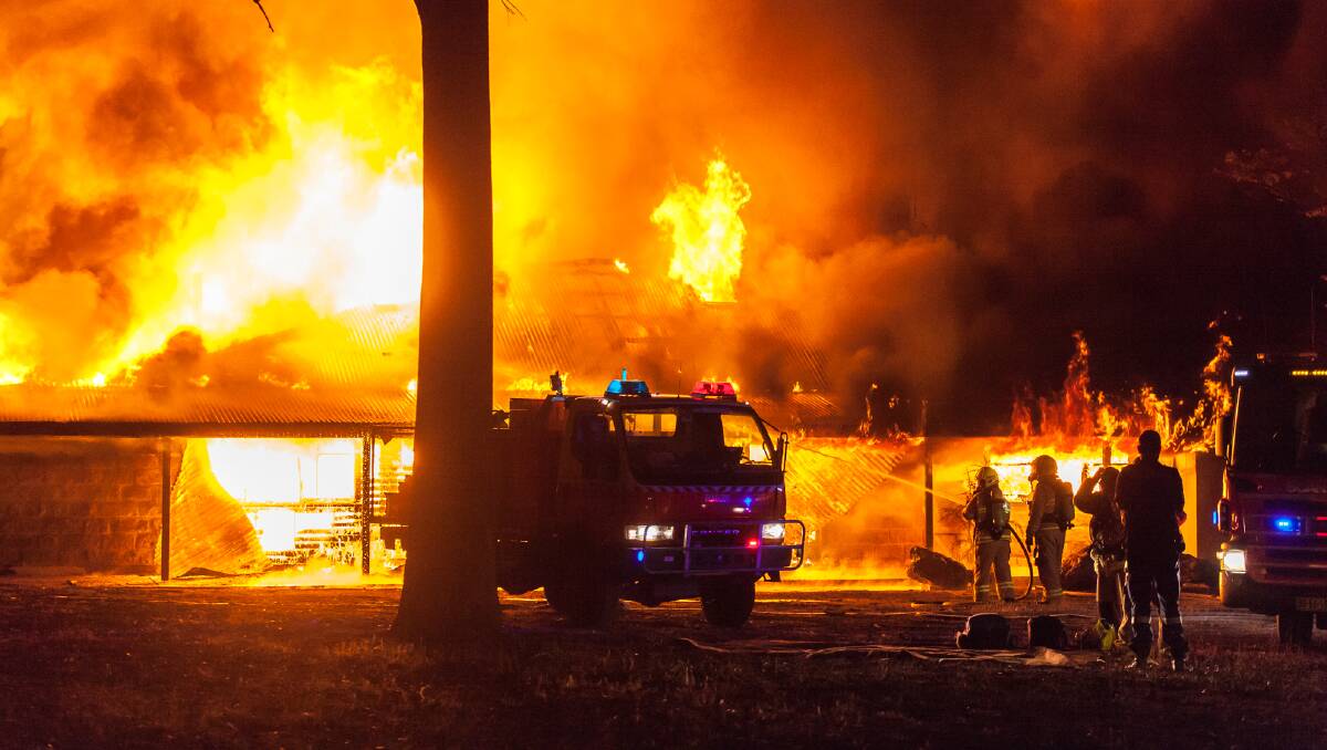 ALIGHT: Nicole Spears was passing by the Gillards Road blaze on Thursday evening and captured this photo.