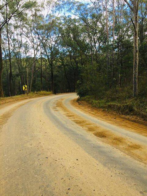 DANGER: Old Maitland Road, Sawyers Gully. Picture: Shannon Davis