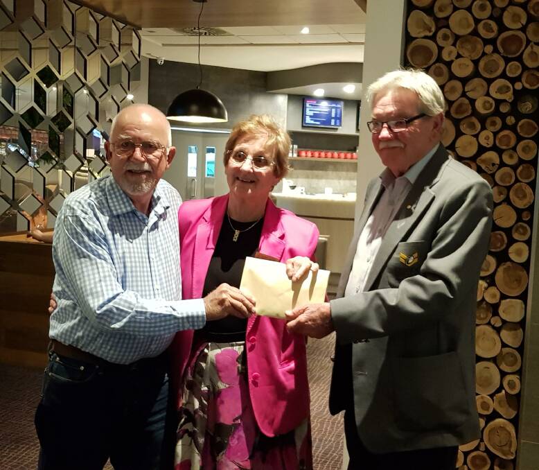 DONATION: Cessnock City Donor Group president Bill Hoye and convenor Bruce Wilson are pictured with CMRI community relations officer Jennifer Philps after the funds were presented.