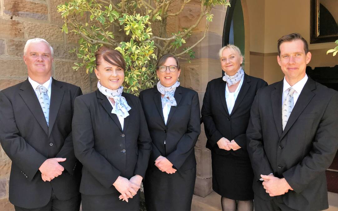 COMFORT AND CARE: Creightons Funeral Service staff Joseph Delaney, Lyn Parkes, Felicia Fitzgerald, Leanne Stanuch and David Murdoch.