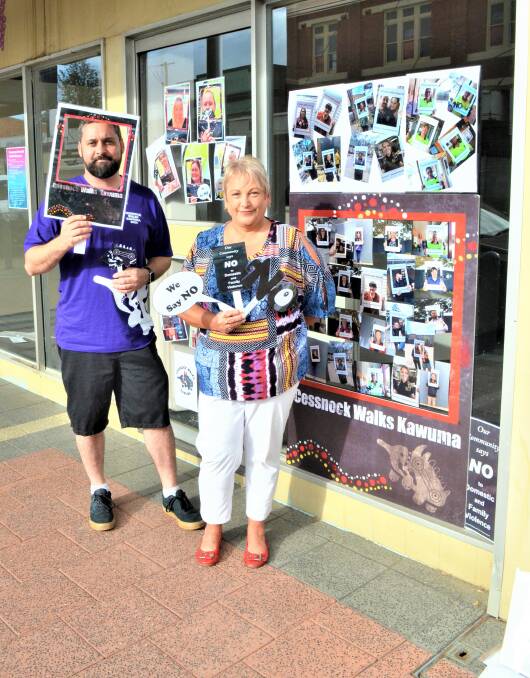 AWARENESS: Cessnock Walks Kawuma committee members Will Doran and Denise Crossley with some of the photos that will be on display from November 25.