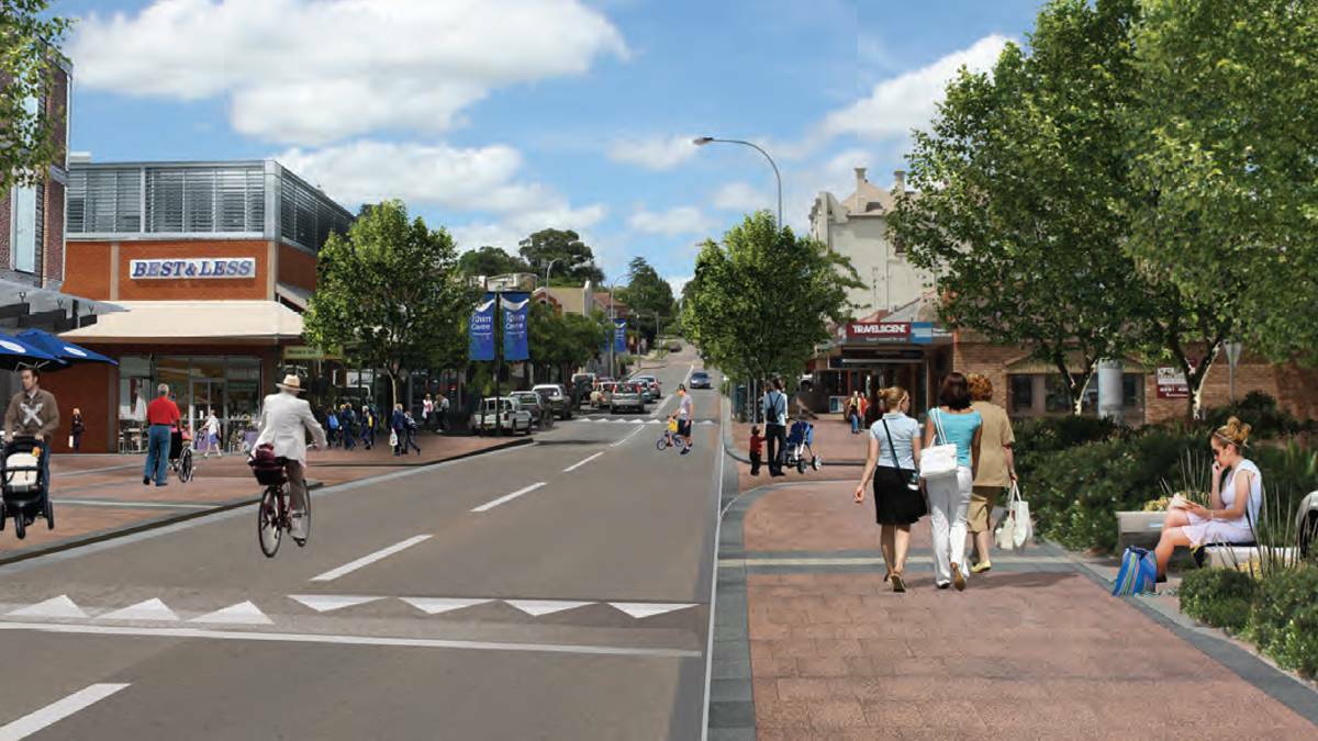 NEW LOOK: An artist’s impression of a revamped Cooper Street in Cessnock.