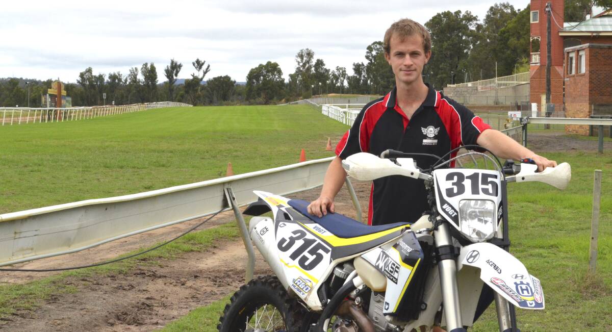 PUMPED: Quorrobolong rider Matthew Vogt at Cessnock Racecourse, where the Australian 4-Day Enduro final moto will be held on April 7. Picture: Krystal Sellars