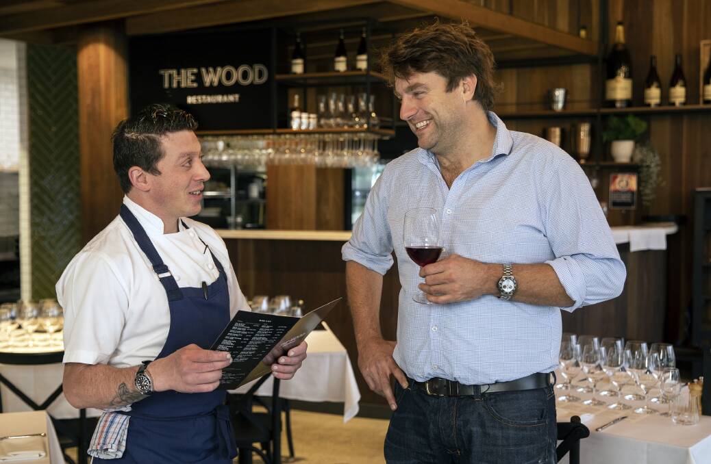 EXCITING PLANS: Brokenwood Wines' newly-appointed executive chef Sean Townsend with senior winemaker Stuart Hordern. Picture: Elfes Images