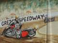 The speedway mural by Jeremy Kang is part of Towns With Heart's Kurri Kurri Mural Project. Picture supplied.