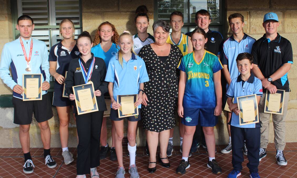 ASSISTANCE: Paterson MP Meryl Swanson with some previous recipients of the Local Sporting Champions grants program. The latest round of funding is now open.