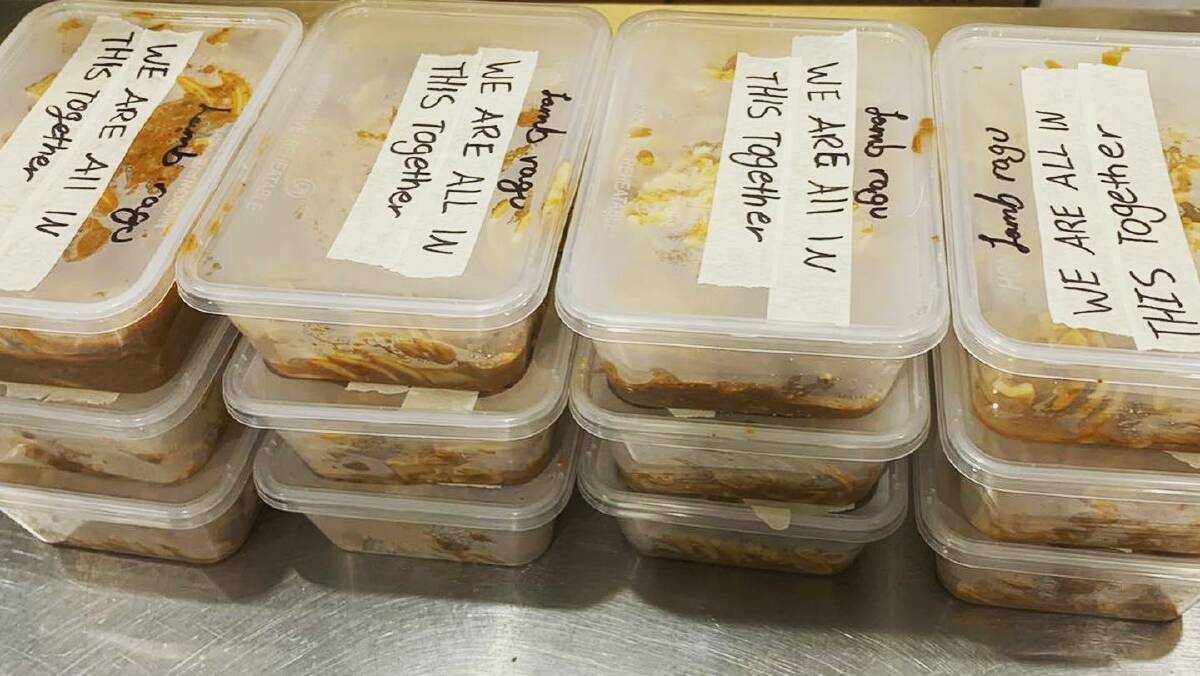 HELPING OTHERS: Some of the meals that were distributed to people in need, courtesy of the Italian Cottage Restaurant, Cessnock.