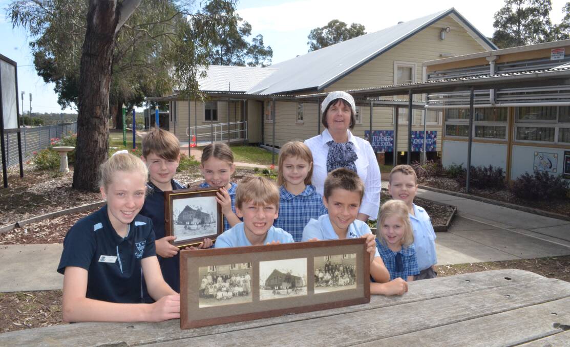SPECIAL OCCASION: Kitchener Public School students, along with school administration manager Sue Richard (dressed in 1919-inspired clothing), are looking forward to the school's centenary celebrations on September 13.