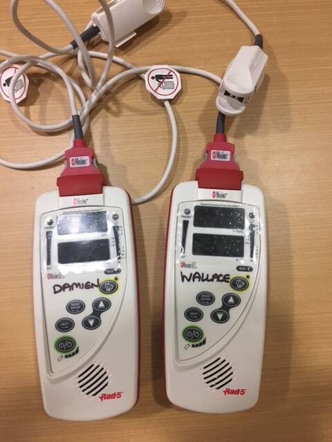 LEGACY: The portable oxygen meters are named 'Damien' and 'Wallace'.