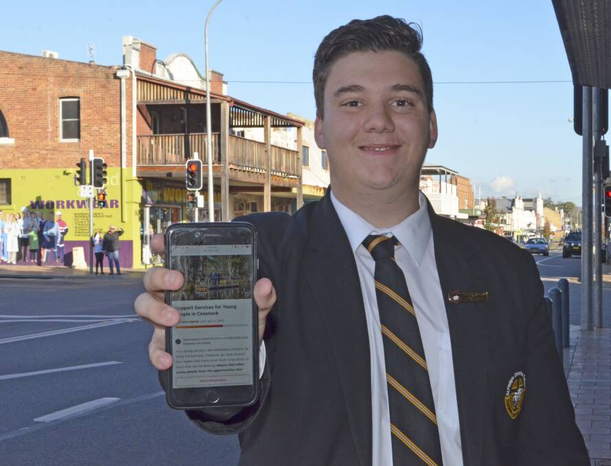 PUSHING FOR CHANGE: Tallen Howson with his online petition.
