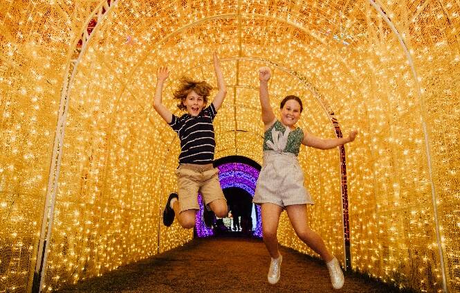 MERRY AND BRIGHT: Hunter Valley Gardens' Christmas Lights Spectacular (left) continues until January 26.