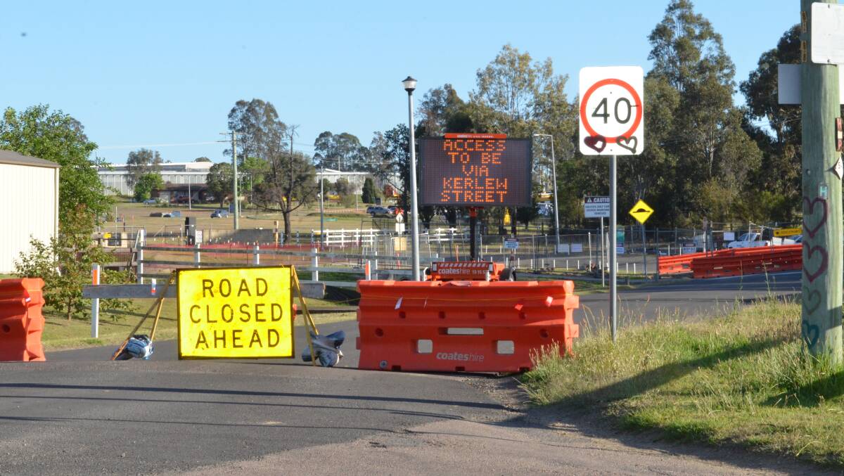 WORKS: The Lindsay Street entrance to Cessnock Correctional Centre is temporarily closed for sewer works, with prison traffic being diverted to Kerlew Street, Nulkaba.