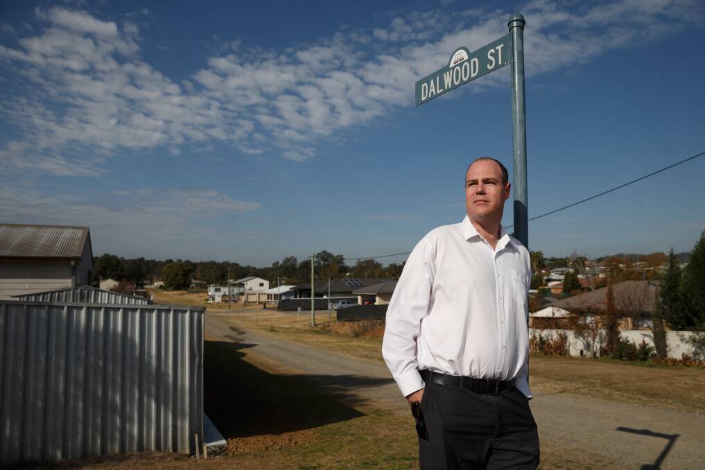 FRUSTRATED: Dalwood Street, Greta resident Grant Gibson wants Cessnock Council to take responsibility for the street, but council says it has never been formally dedicated. 