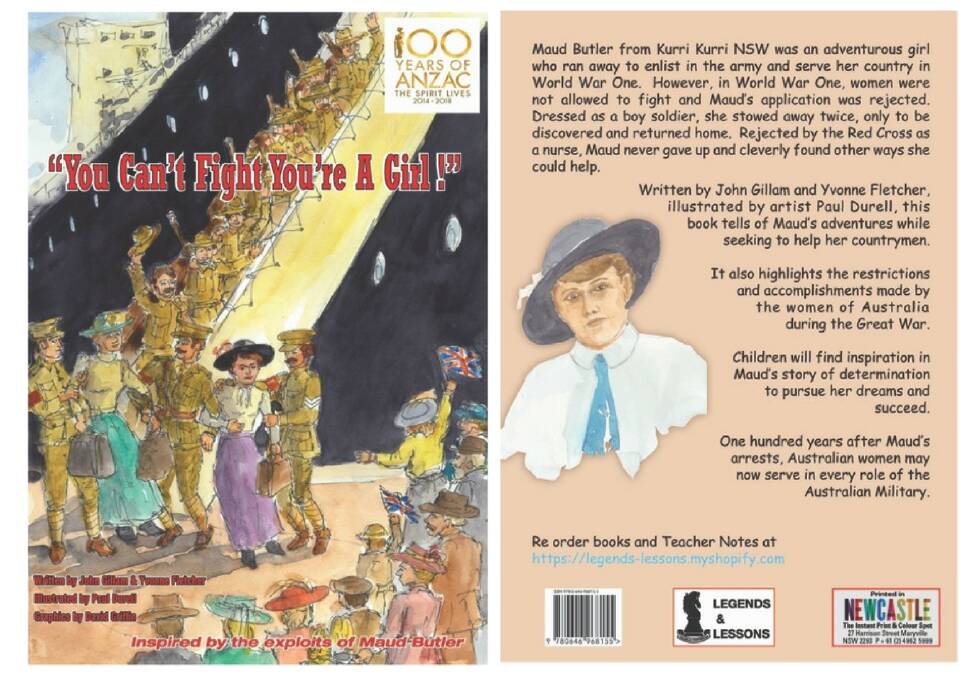The front and back covers of the book “You Can’t Fight, You’re a Girl!” by John Gillam and Yvonne Fletcher.