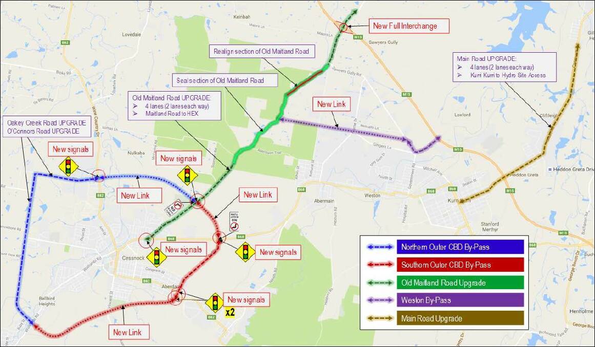 VISION: Cessnock City Council's Preferred Road Network 2041, which is part of its Cessnock LGA Traffic and Transport Strategy.