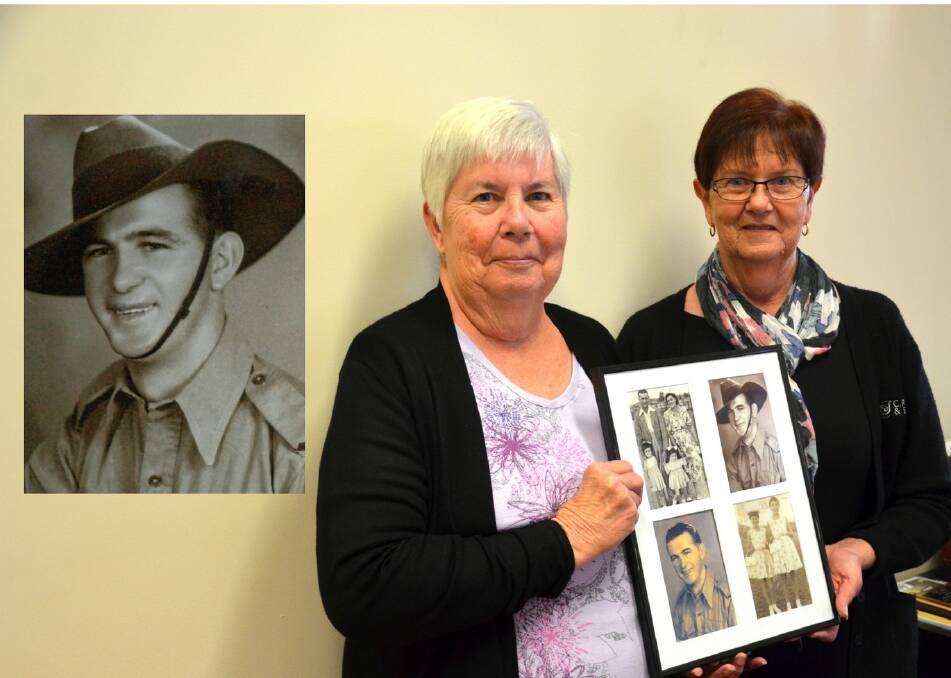 SAD LOSS: Inset, Kenneth Roderick, who died in a mine collapse at Pelaw Main Colliery on July 19, 1957, and main image, Kenneth's daughters Marilyn Perkins and Kathryn Gilmore with some of their family photos.