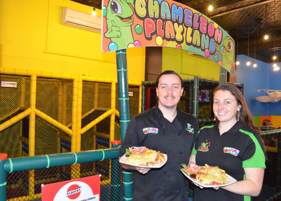 YUM: Chameleon Play Cafe owners Kyle and Jacinta Woodward are getting behind the Parma for a Farmer campaign. Picture: Krystal Sellars