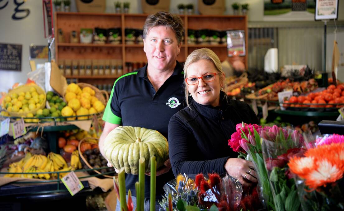 FRESH: Wollombi Road Providore owners Michael Jenness and Lisa Cussen. The Cessnock business has been named as a finalist in the Sydney Markets Fresh Awards.