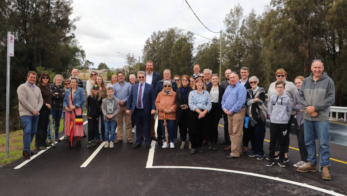 SAFER ACCESS: Community members and stakeholders at the official opening of Anvil Creek Bridge on Monday. Picture: Cessnock City Council