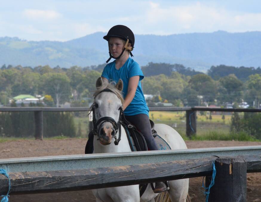 CONFIDENCE: Alex Kennedy riding Tiggy at the Special Olympics NSW Northern Equestrian Program training day at Byalee Stables, Nulkaba on April 17. Picture: Krystal Sellars